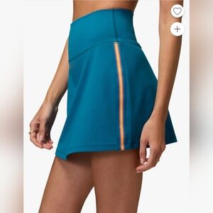 NWT! Spiritual Gangster, Nyla Active Skirt With Taping, Dark Turquoise, Size S